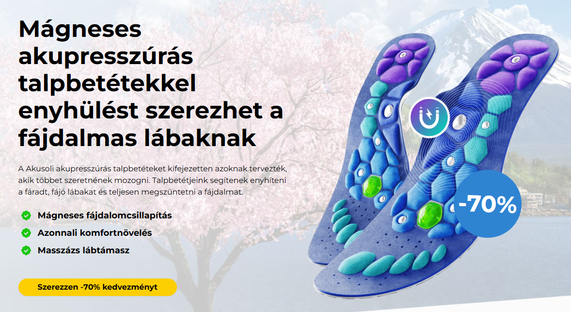 Akusoli mágneses talpbetét